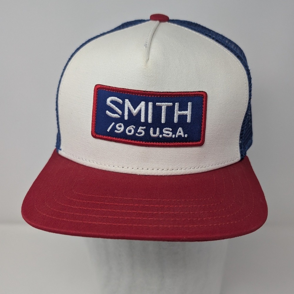 SmithFlat Brim Trucker Hat Unisex One Size  1965 Red White Blue colorway